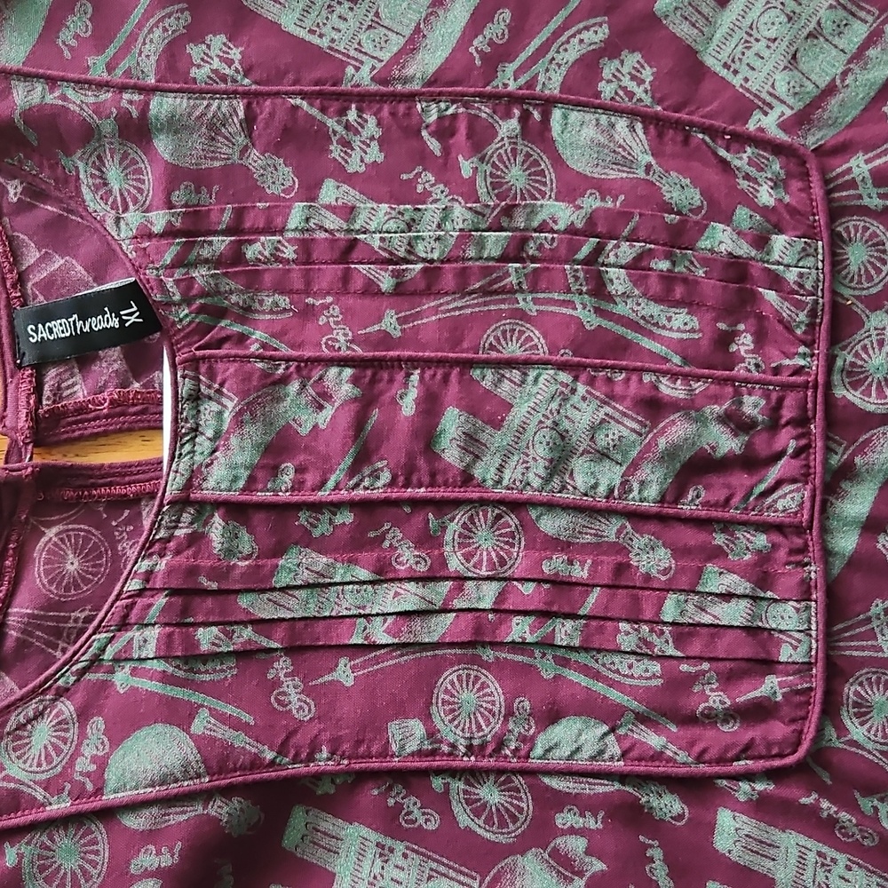 Sacred Threads Rayon Patterned Top - image 3